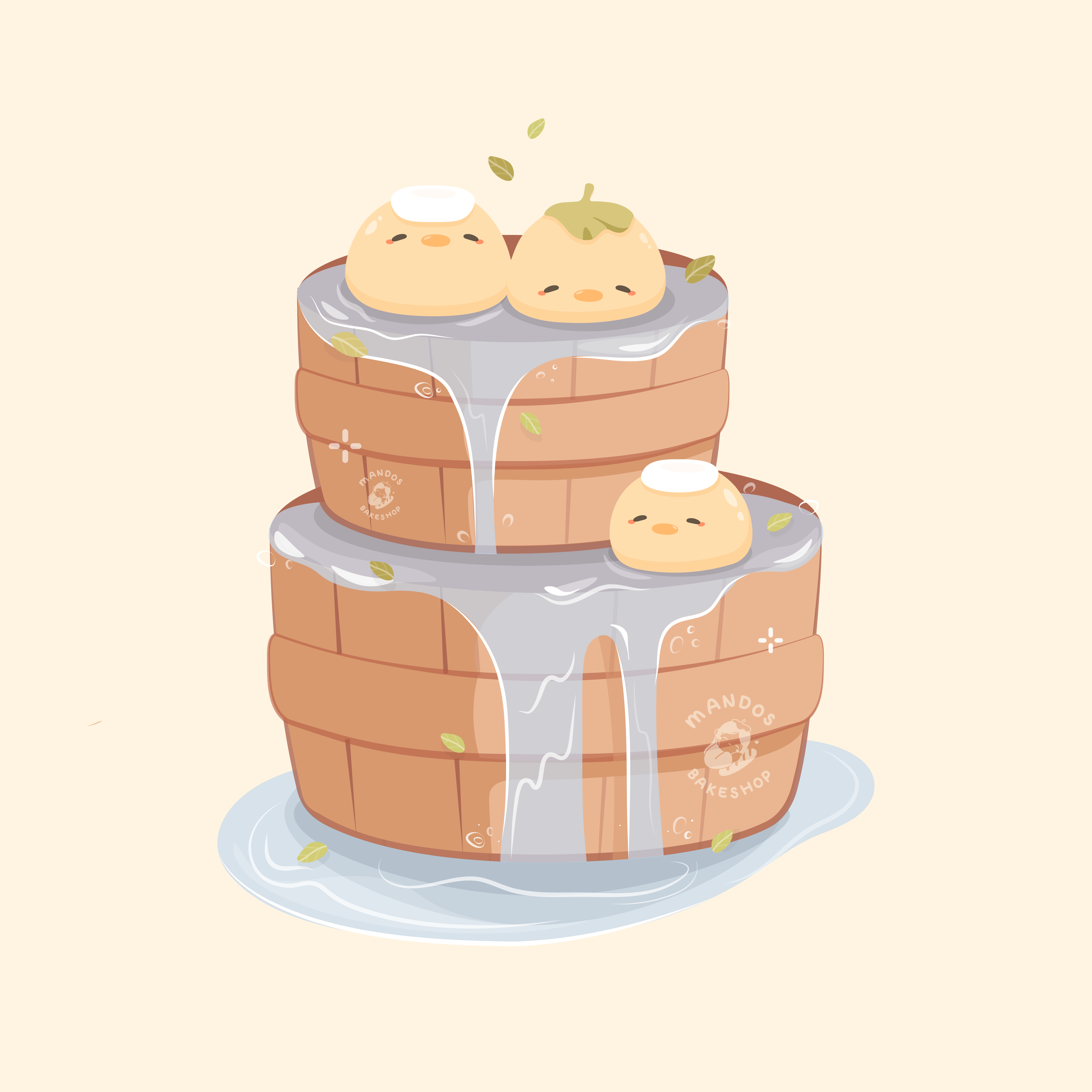 illustration i made of ducks in a bath